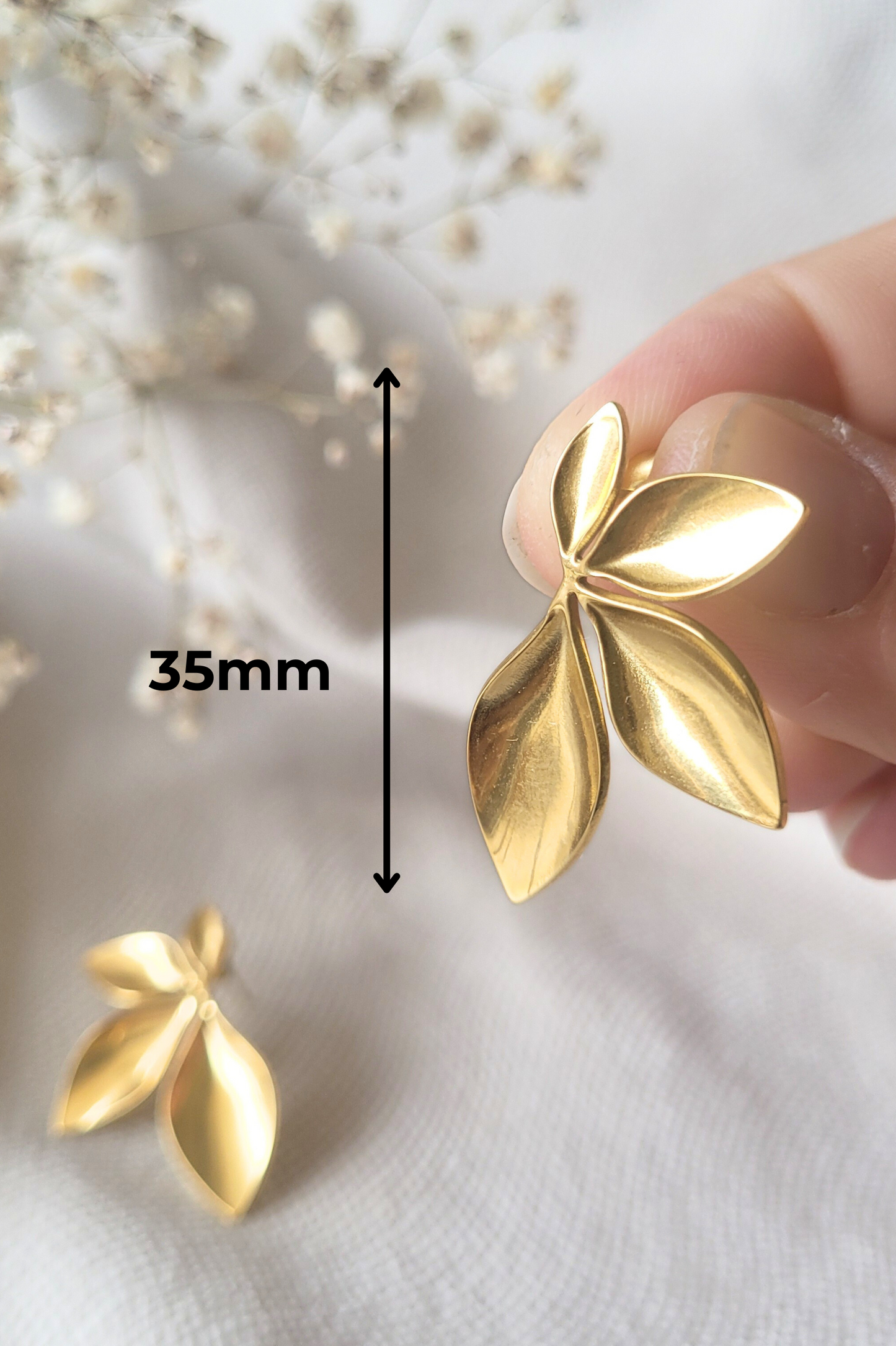 grande boucles d'oreilles 4 pétales