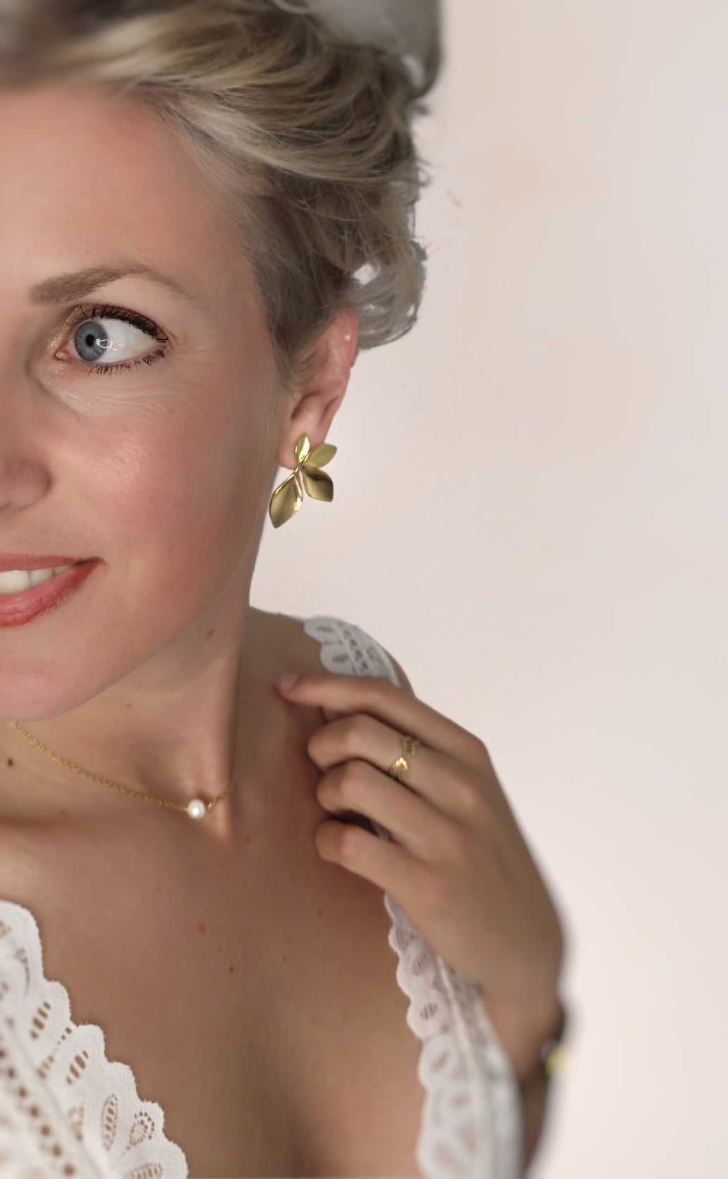 boucles d'oreilles mariage or