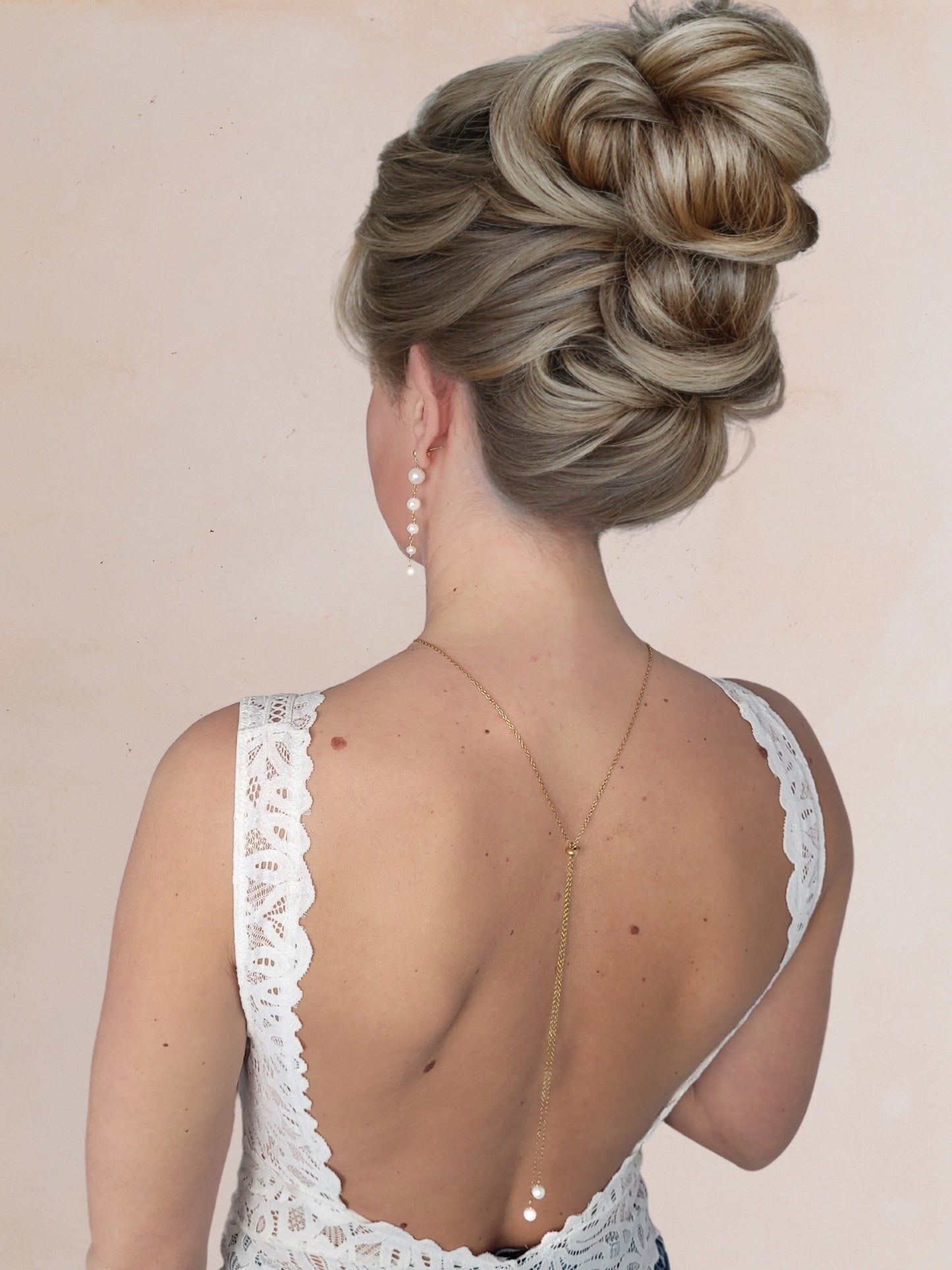 boucles d'oreilles longue perles
