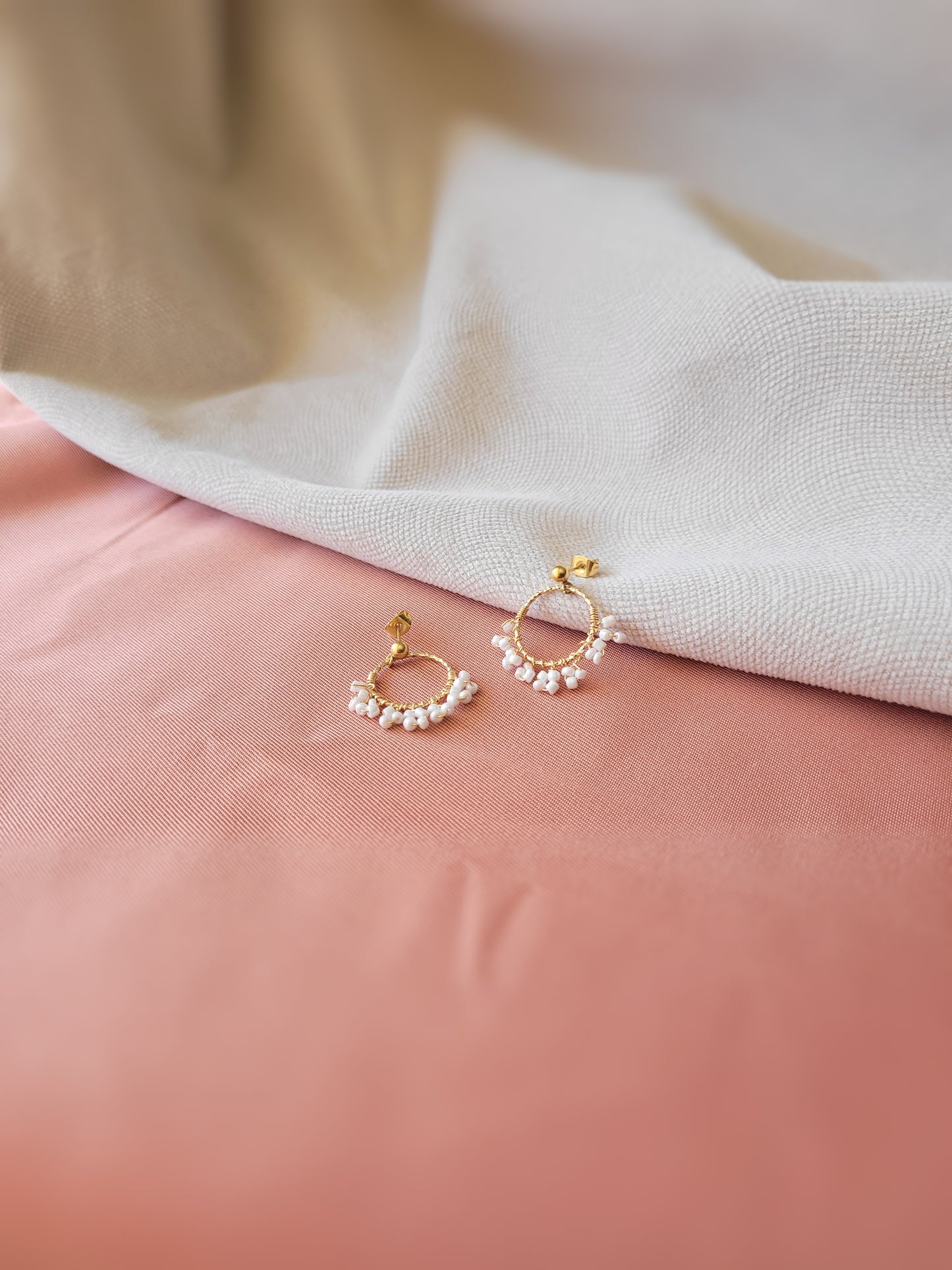 Boucles tissage de perles - MINI GYPSOPHILE