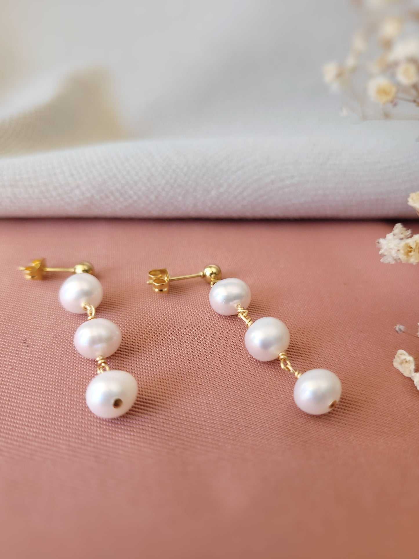 boucles d'oreilles perles d'eau douce