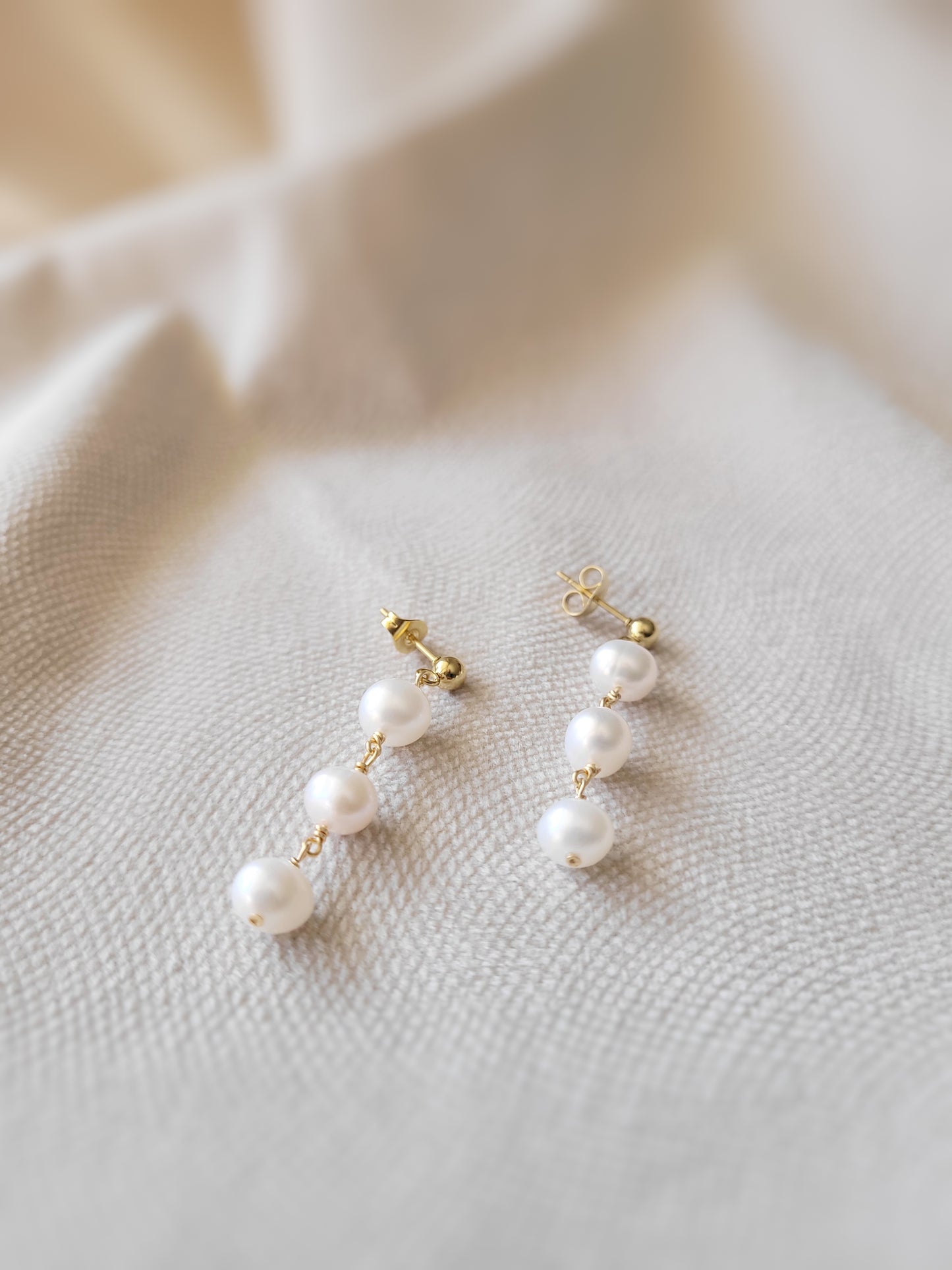 boucles d'oreilles perles pendantes