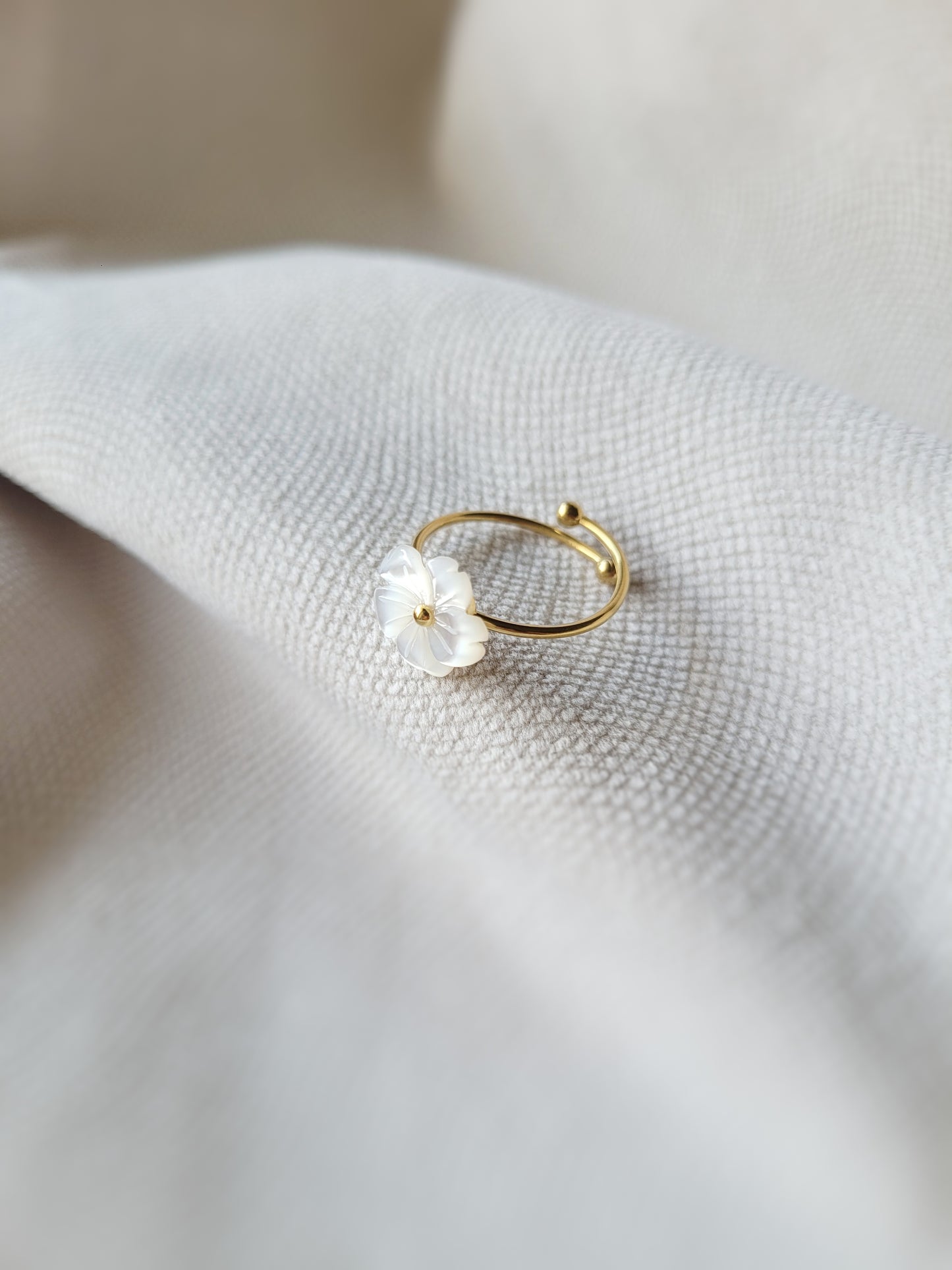 bague ajustable en acier inoxydable doré