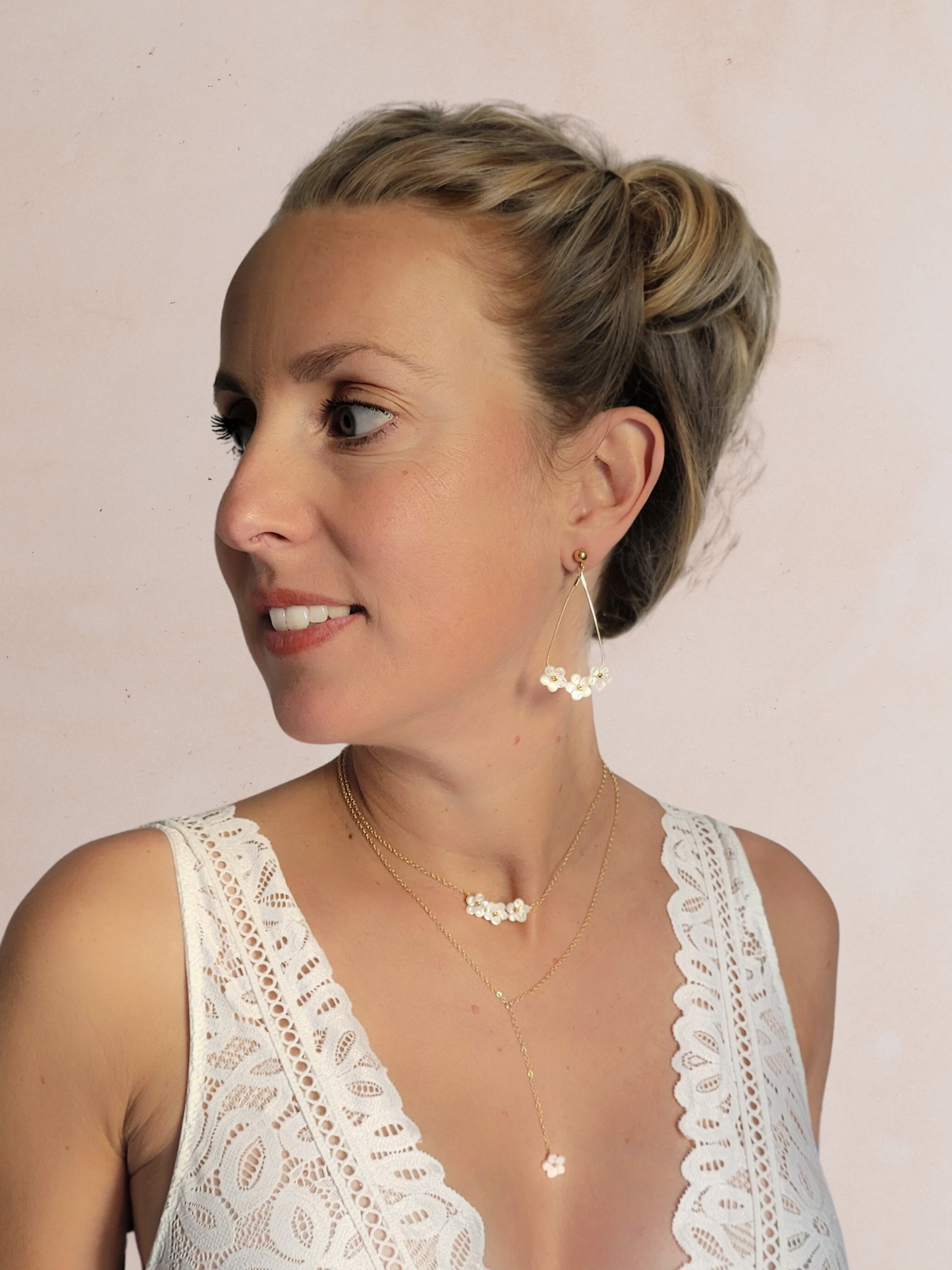 Collier mariage triple fleur - ROMY