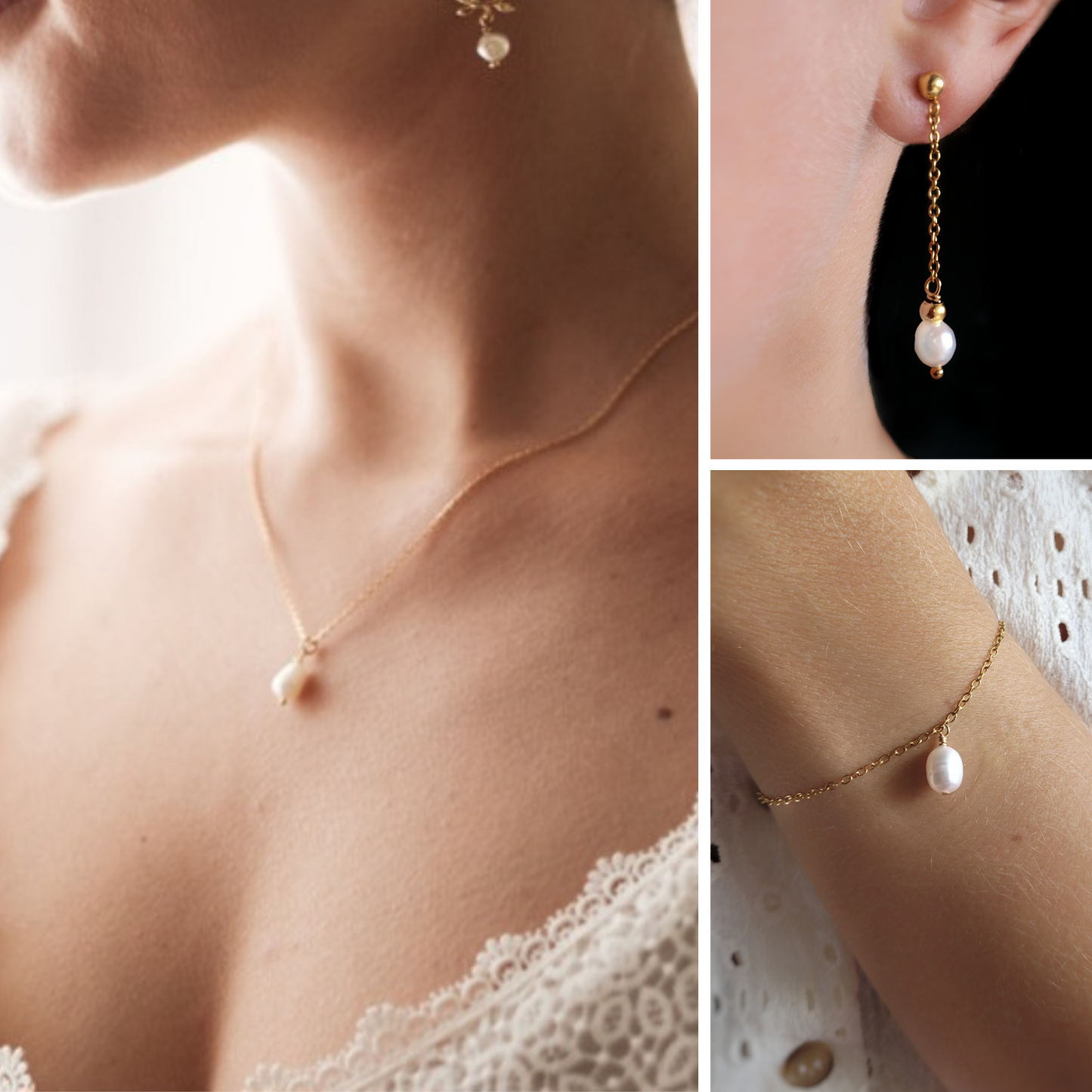 Collier mariage perle - Ava