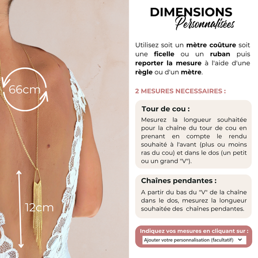 Collier de dos frange de chaînes pendantes - NIAGARA