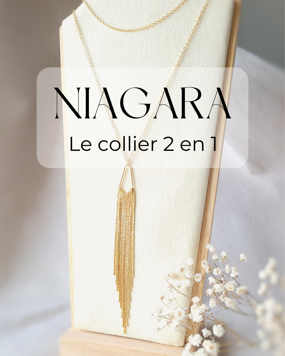 Collier de dos frange de chaînes pendantes - NIAGARA