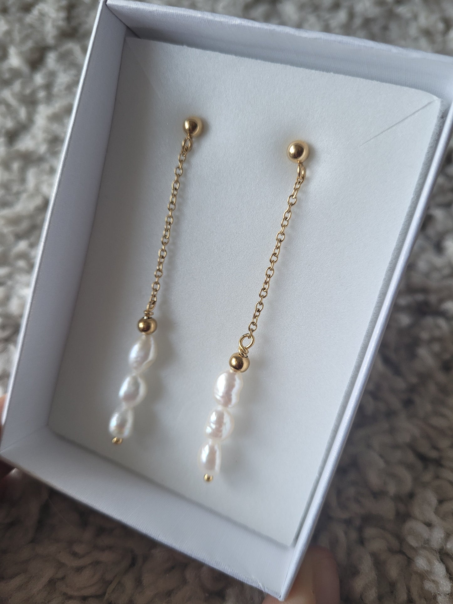 boucles d'oreilles pendantes perles mariage