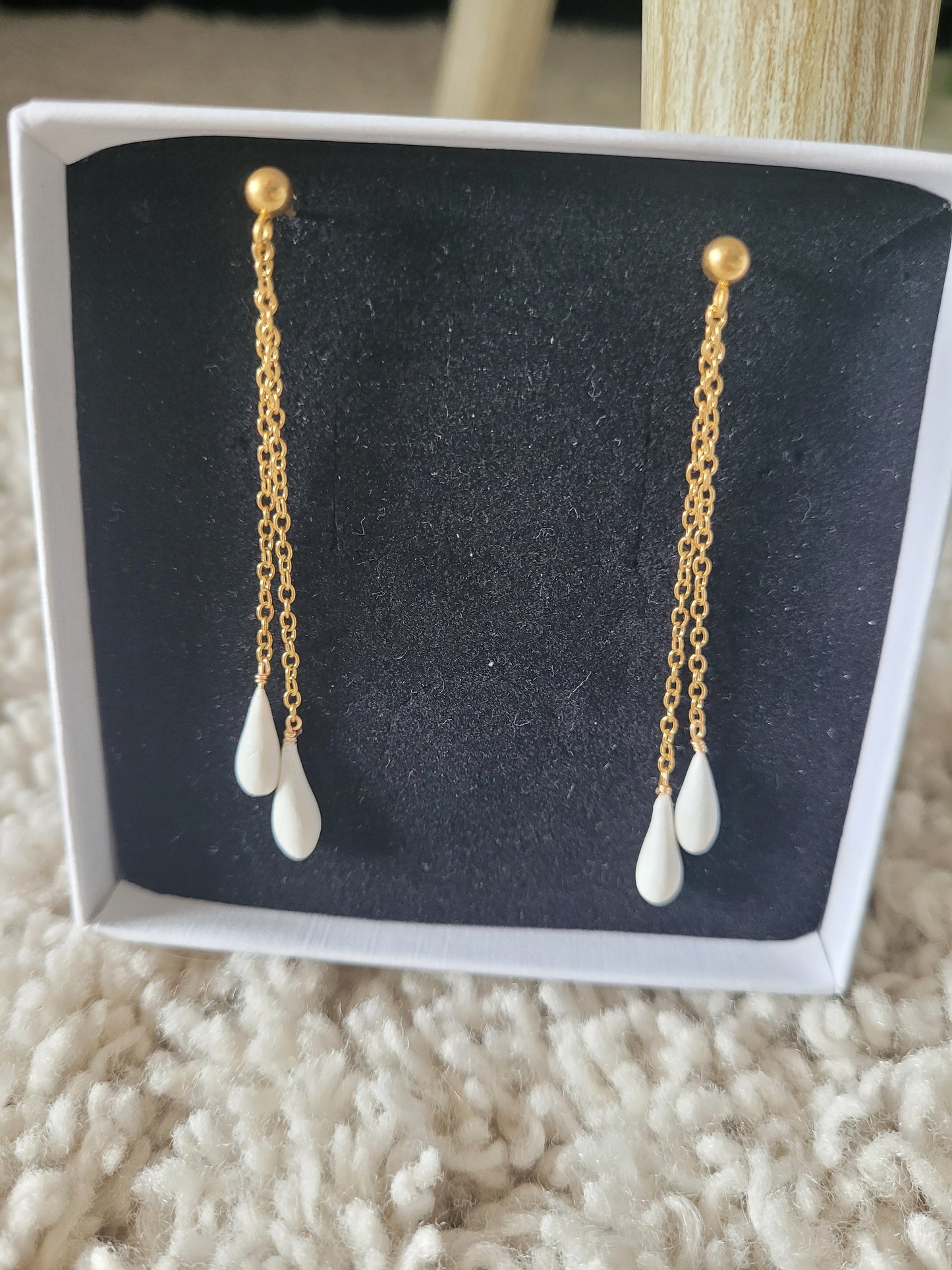 boucles d'oreilles pendantes mariée