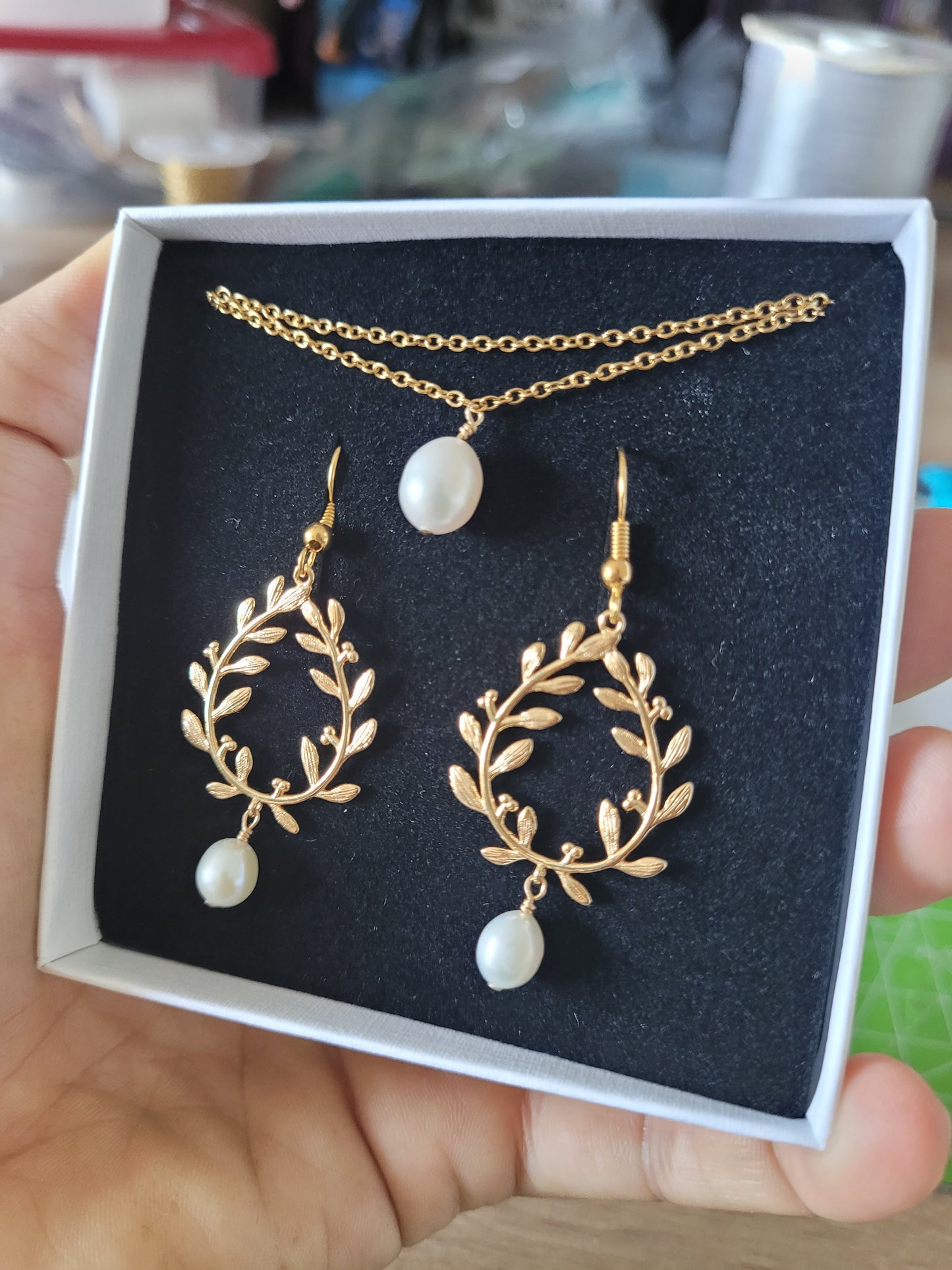 parure bijoux mariage bohème perle
