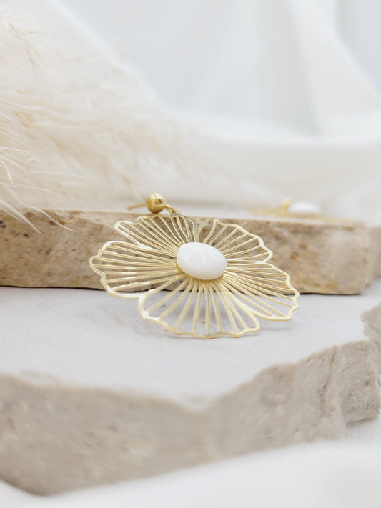 Grande boucles d'oreilles fleur - FLOWER