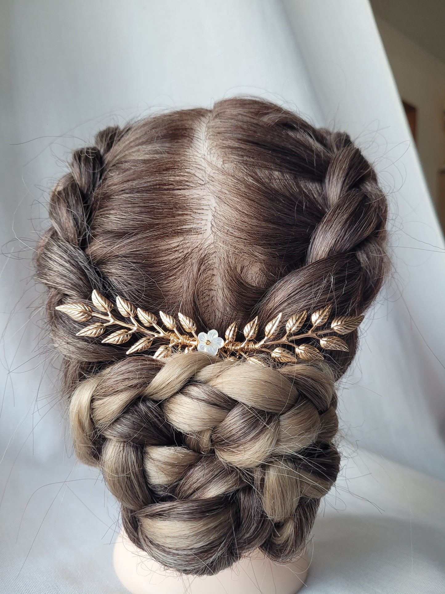 Peigne de mariée feuillage et fleur - ATHENA