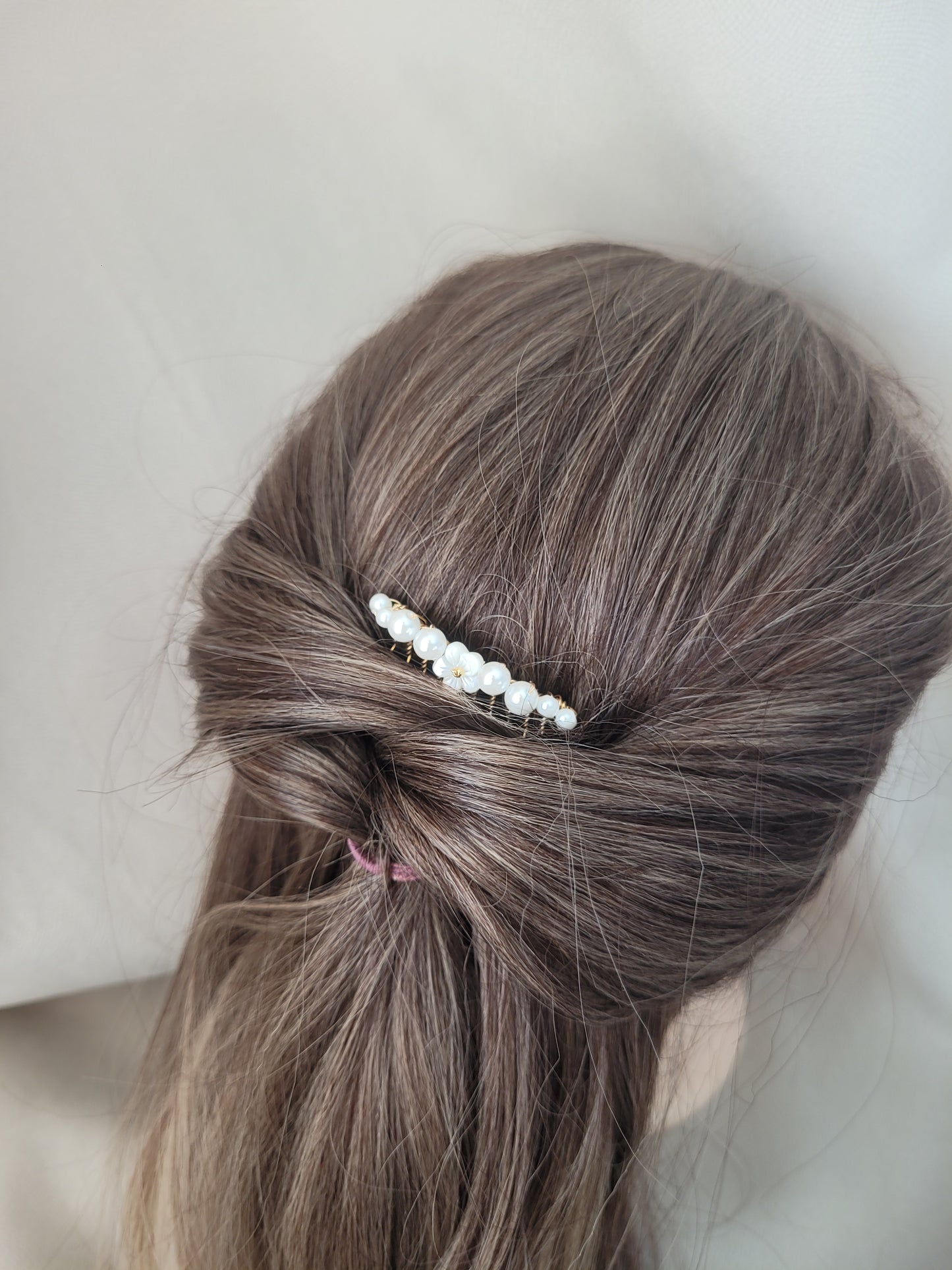 Peigne fleur et perle - CLAUDIA