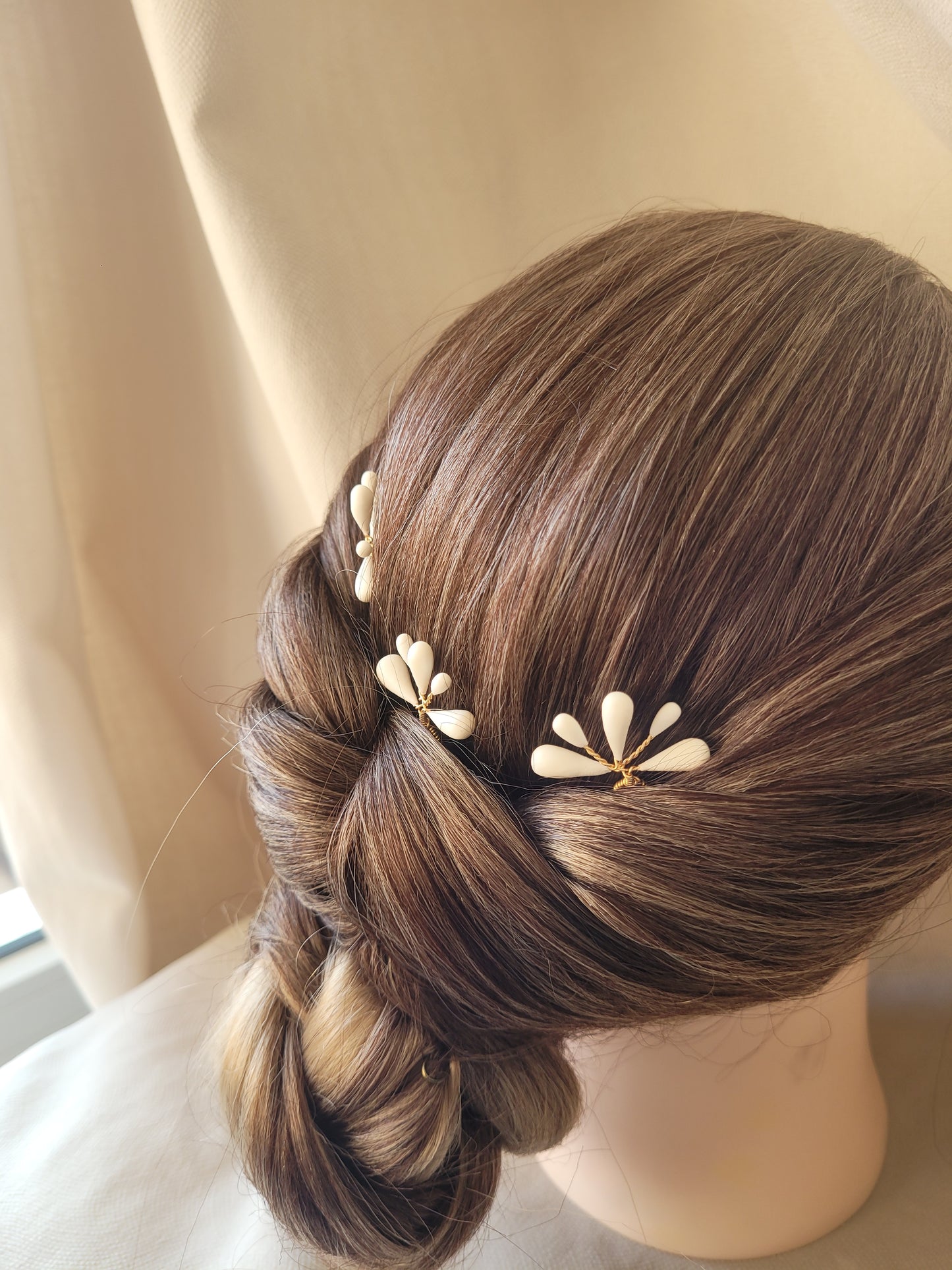 Pics à cheveux mariage porcelaine - ALMA