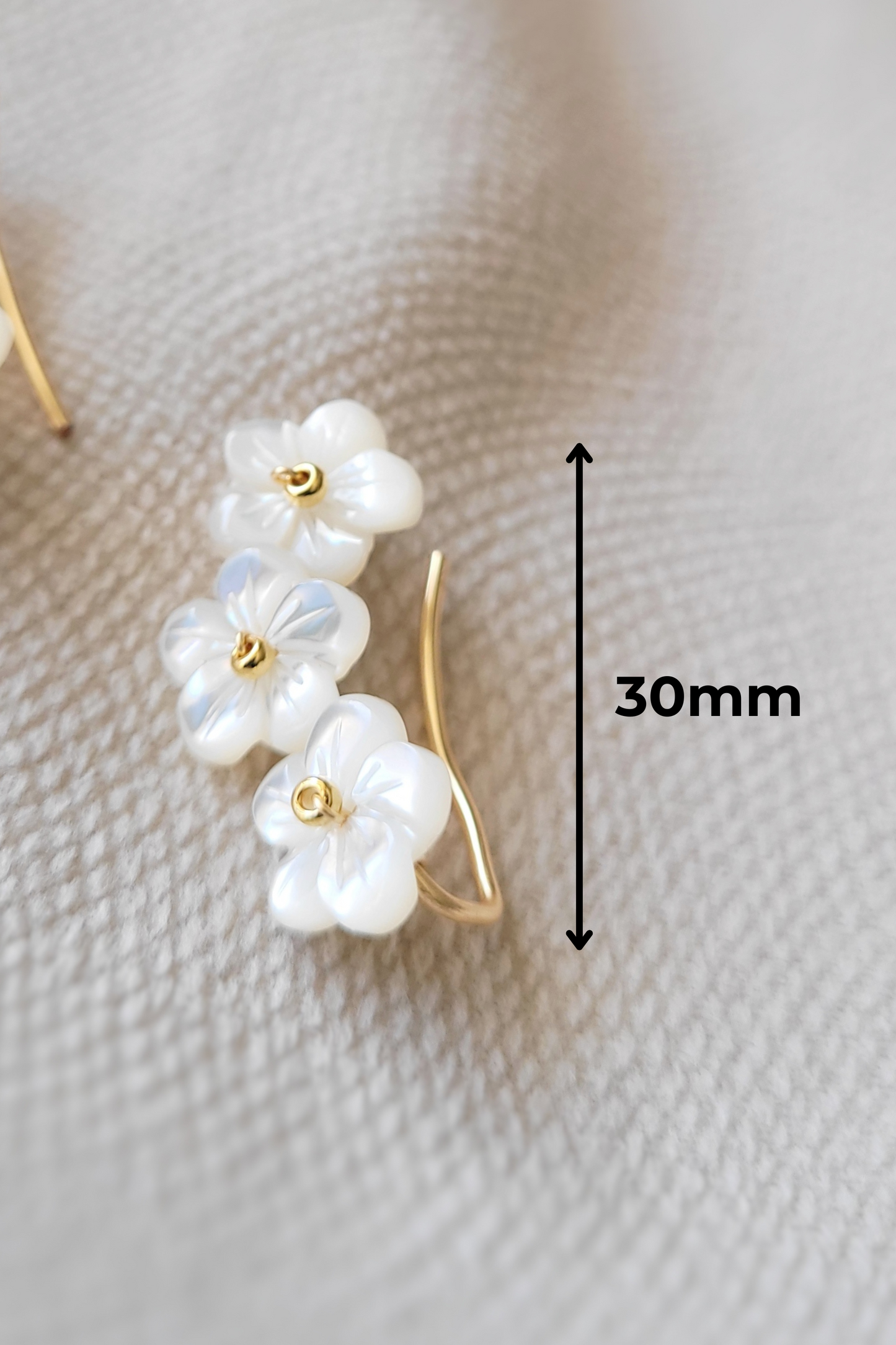 boucles d'oreilles fleurs mariée