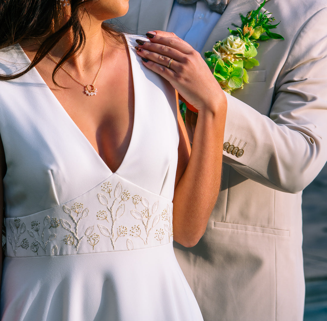 Collier mariage petites perles nacrées - ras de cou CAPUCINE