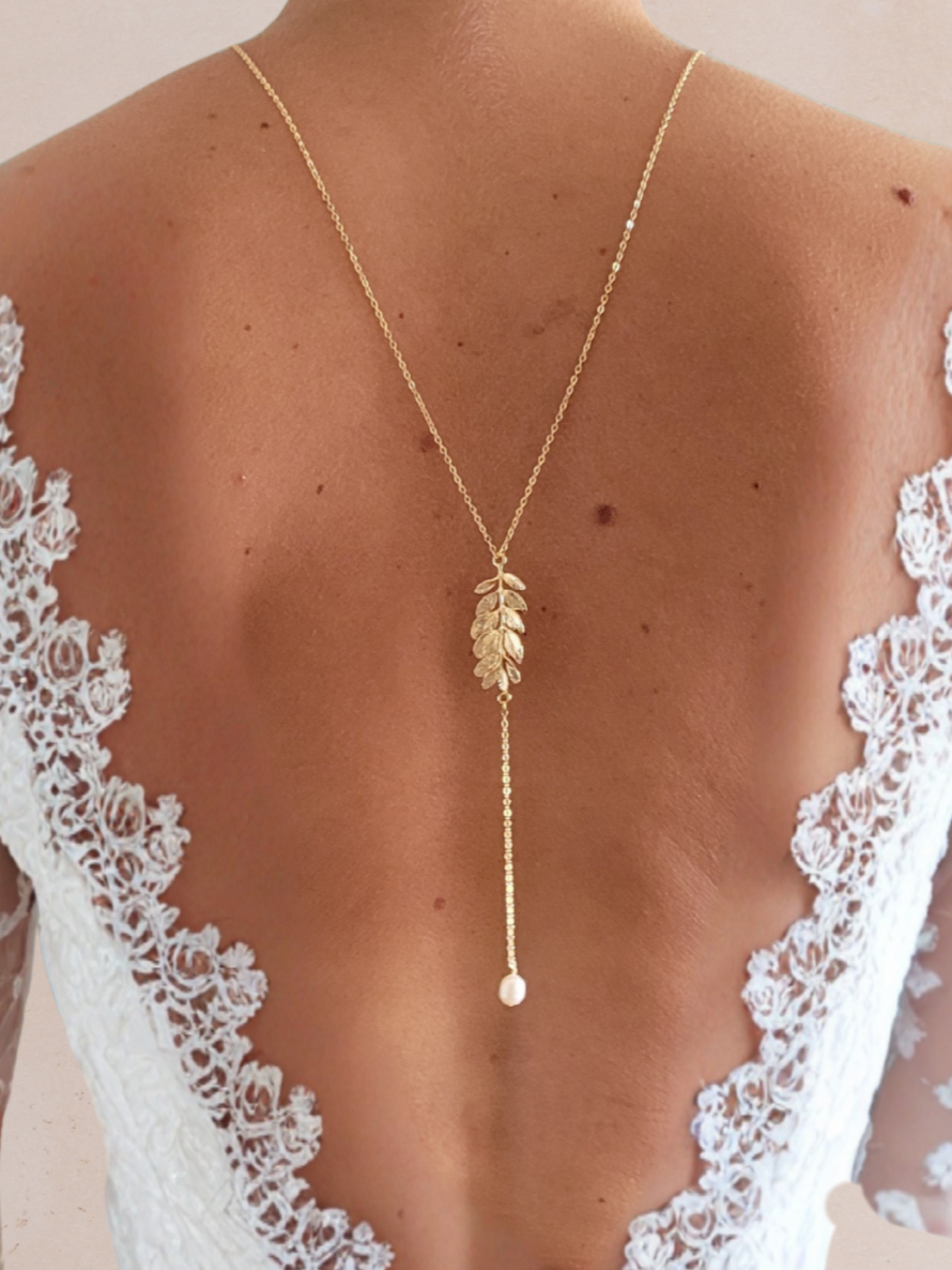 collier de dos mariage perles de culture