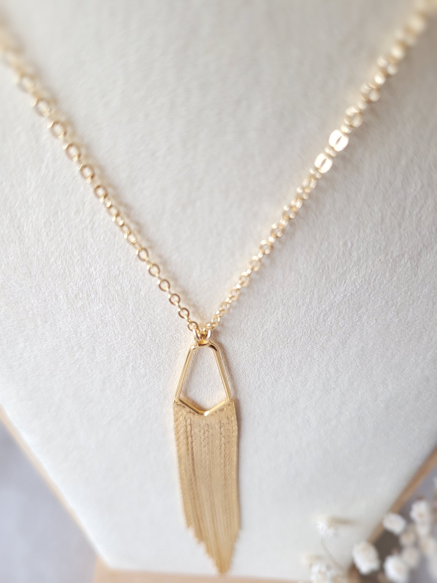 Collier de dos frange de chaînes pendantes - NIAGARA