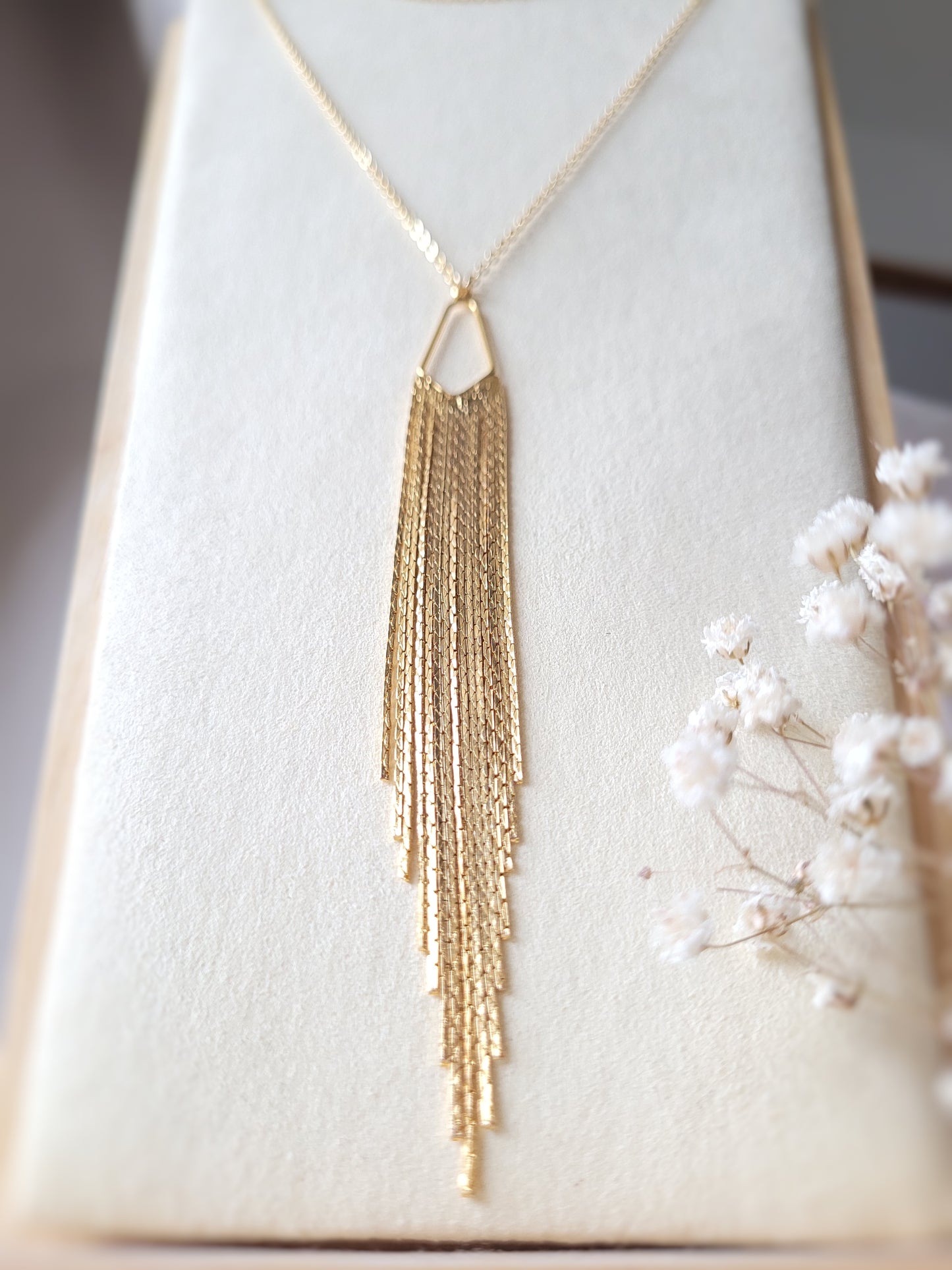 Collier de dos frange de chaînes pendantes - NIAGARA