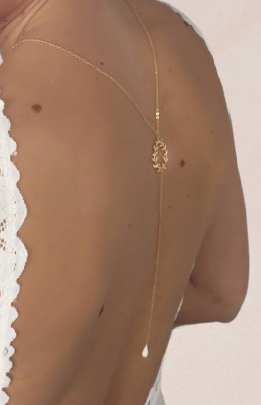 collier dos nu mariée bohème chic