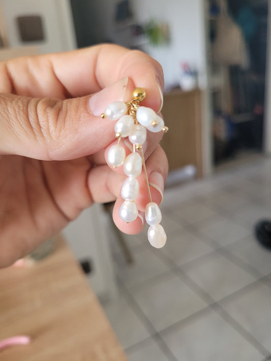 Boucles d'oreilles perles pendantes