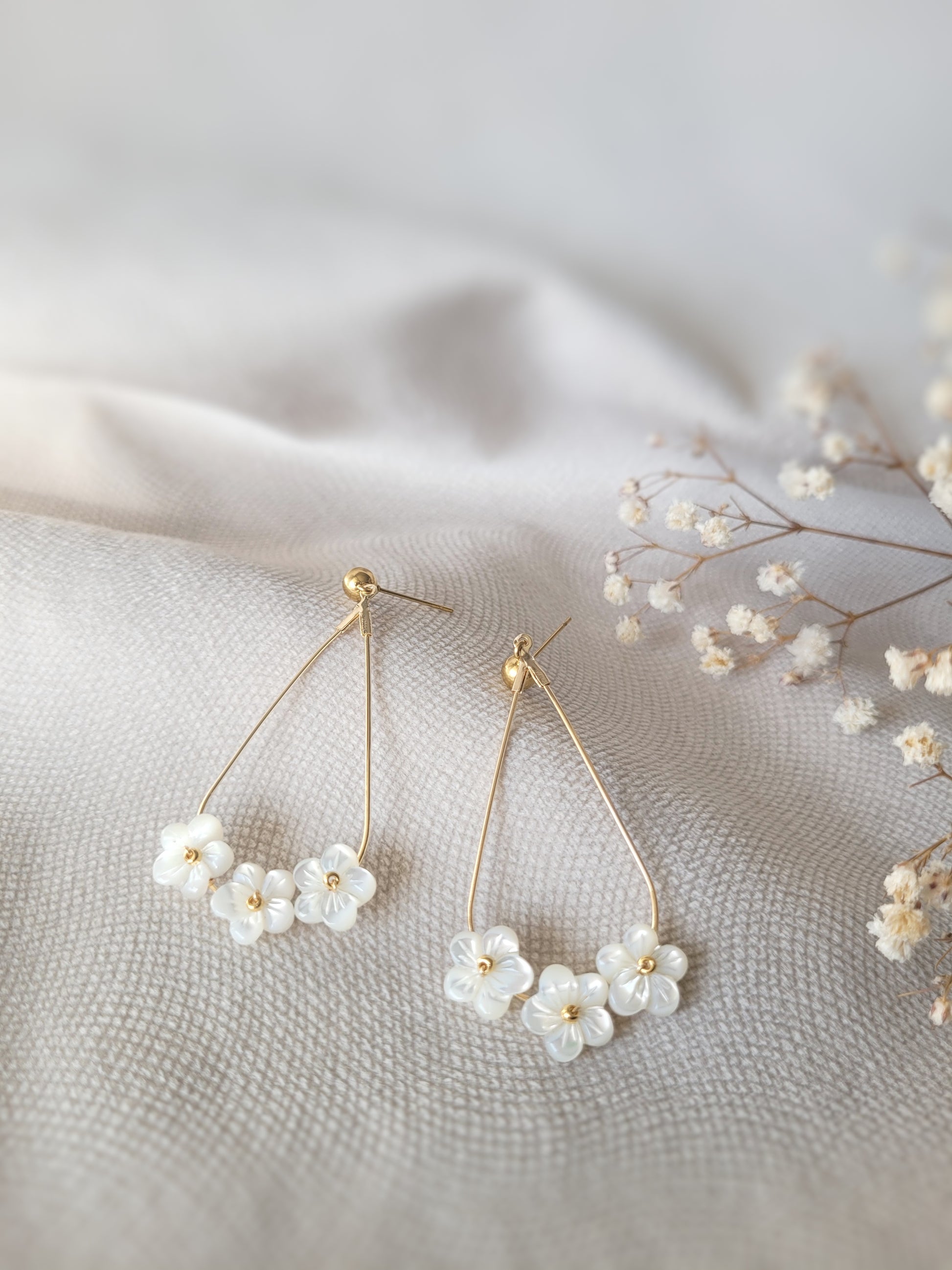 boucles d'oreilles mariage champêtre bohème chic