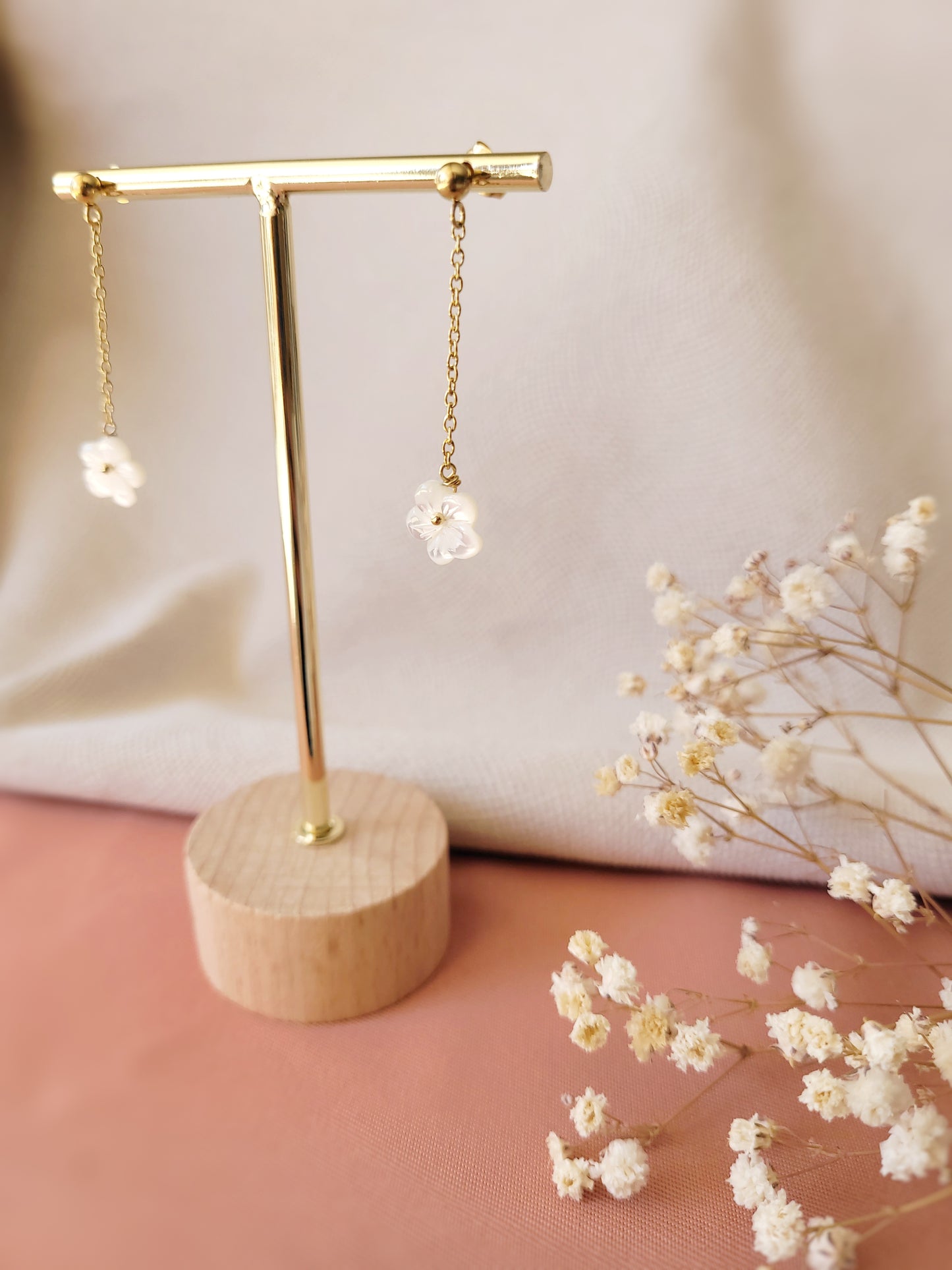 Boucles d'oreilles élégantes mariée