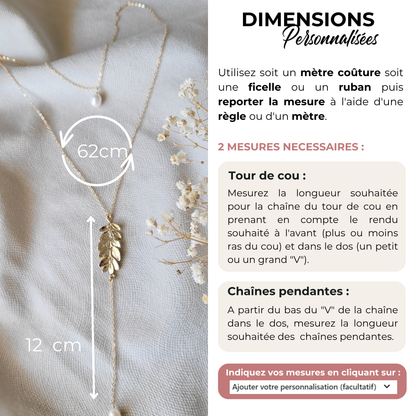 Collier de dos brin d'olivier - OLIVIA