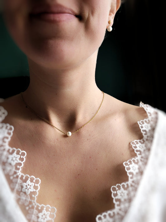 collier mariage perle