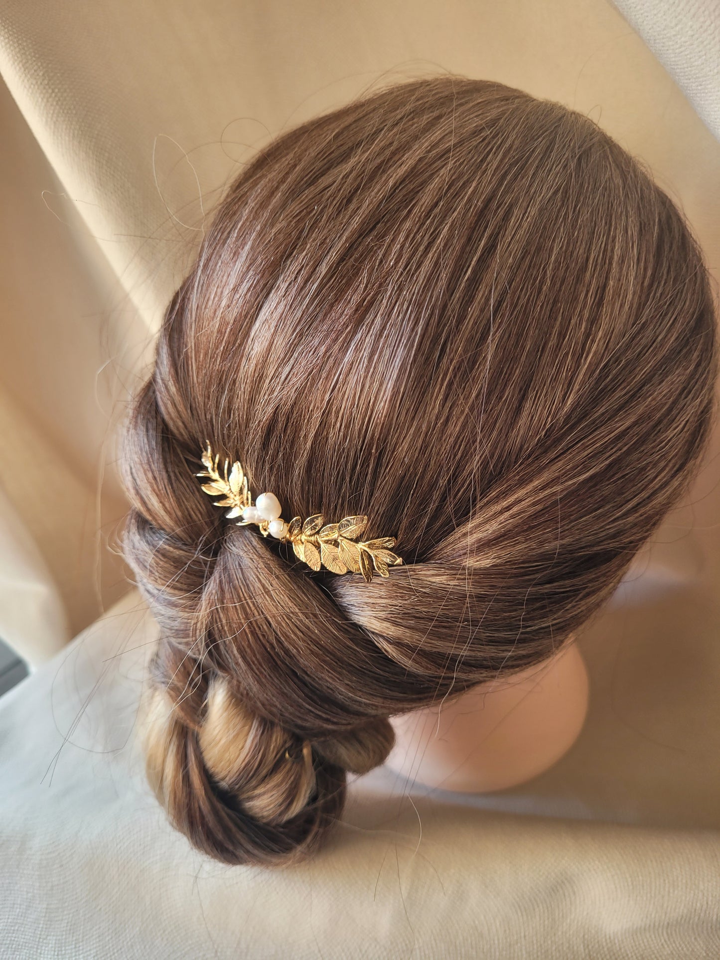 accessoire cheveux chignon bas mariée