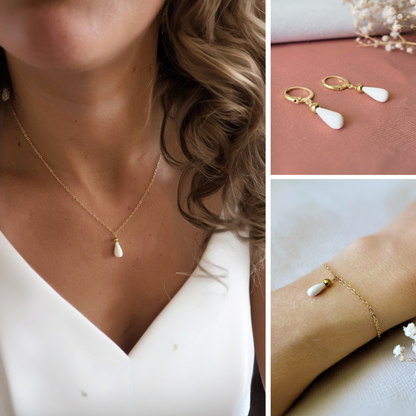 Parure bijoux porcelaine mariage
