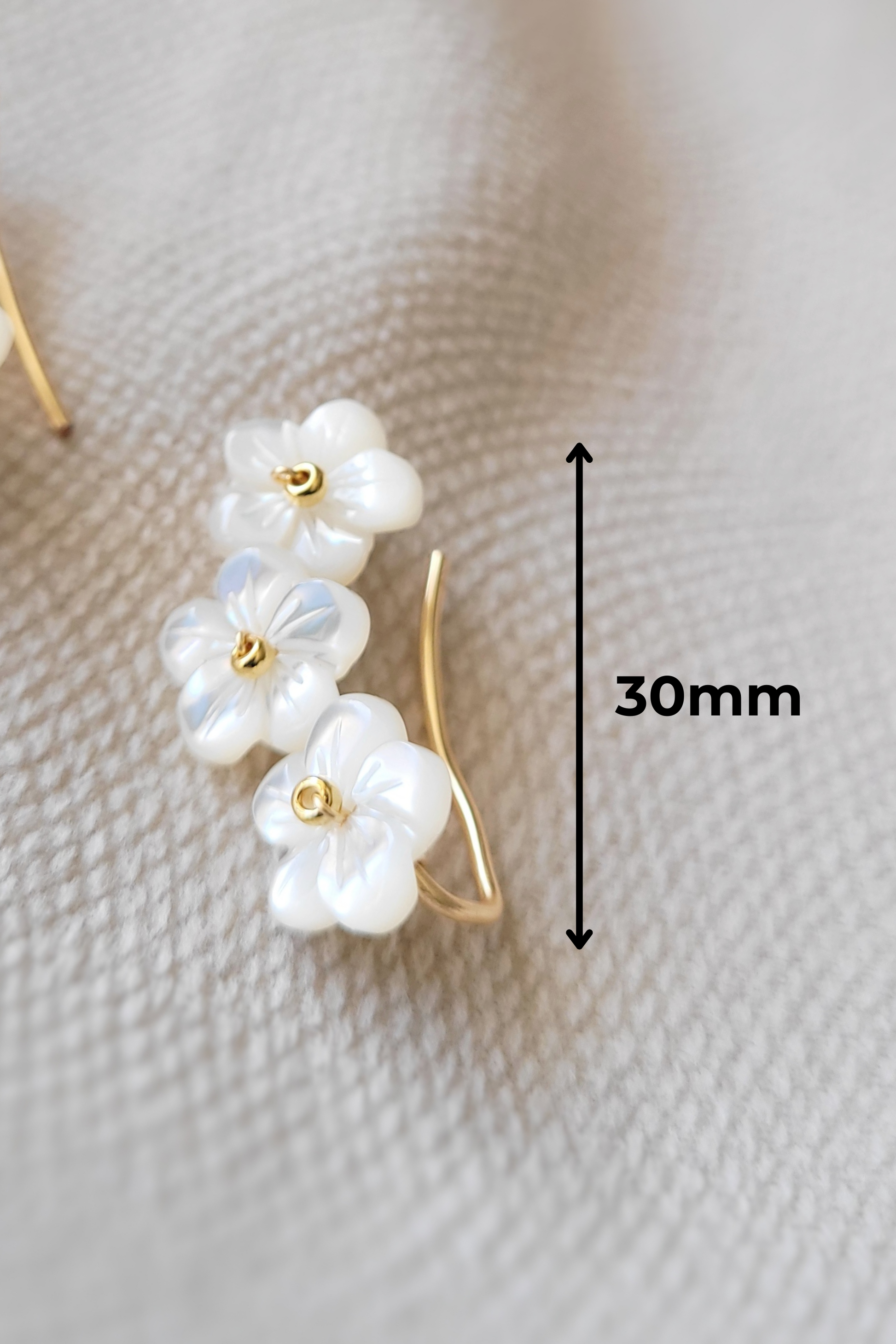 boucles d'oreilles fleurs mariée