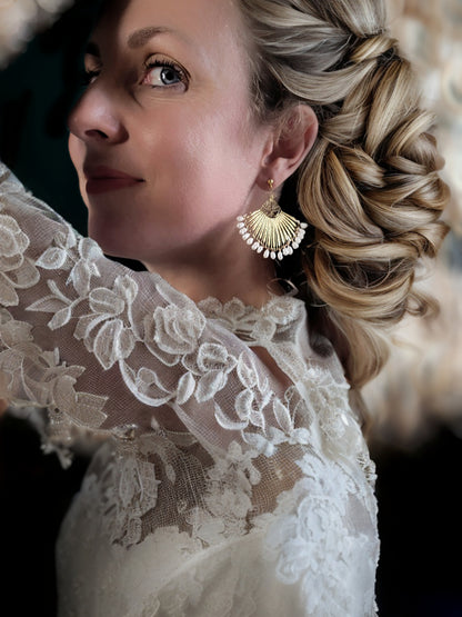 Grande boucles d'oreilles éventail- SEVILLE