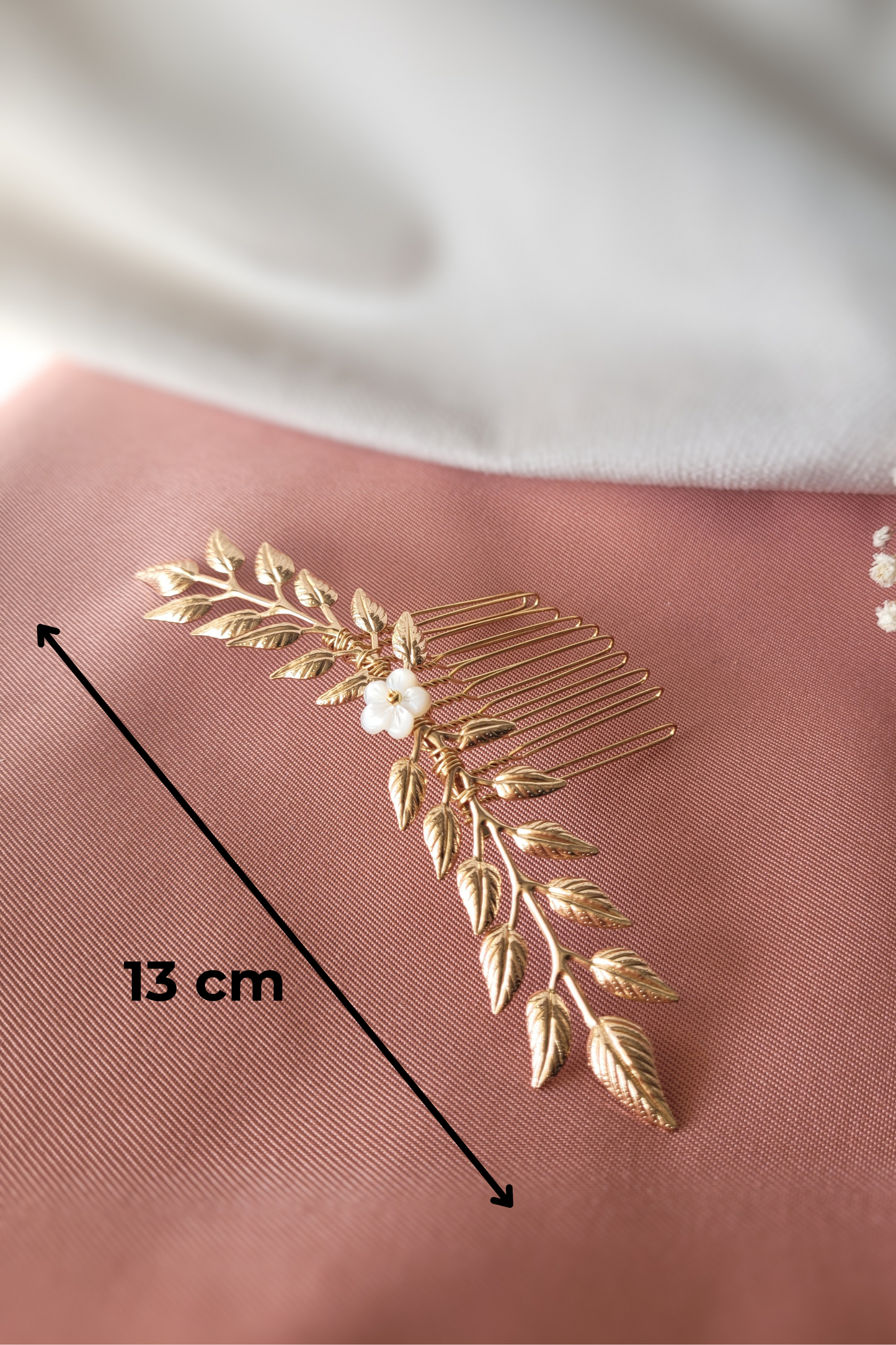 Peigne de mariée feuillage et fleur - ATHENA
