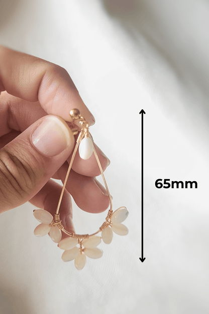 Grandes boucles d'oreilles perles - TANIA