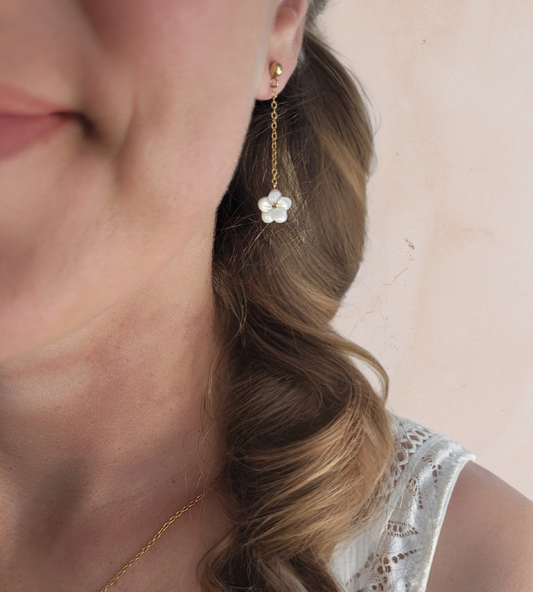 Boucles d'oreilles pendantes fleurs - LISA