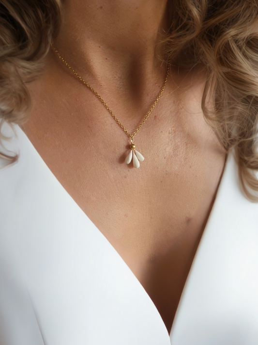 collier mariage en porcelaine