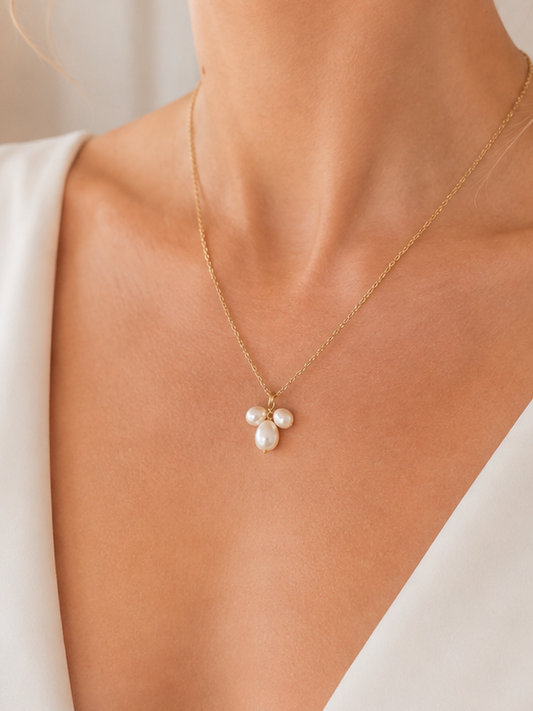 Collier triple perles de culture - PERLA