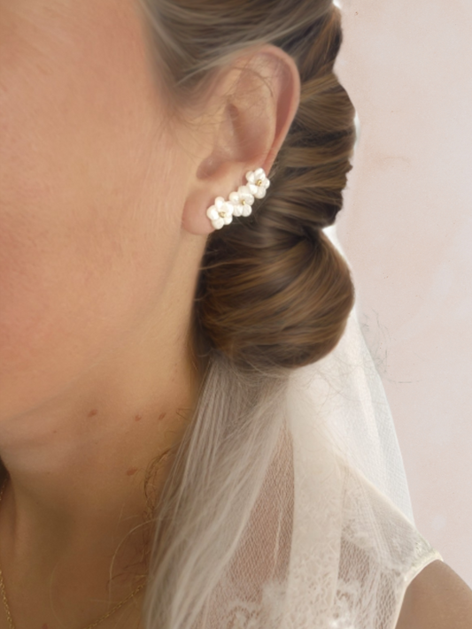 boucles d'oreilles montantes mariée