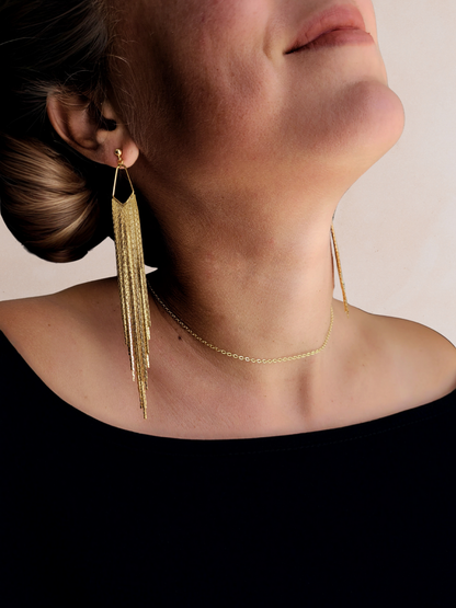 Collier lasso perle noire – Double port avant ou dos - OPIUM