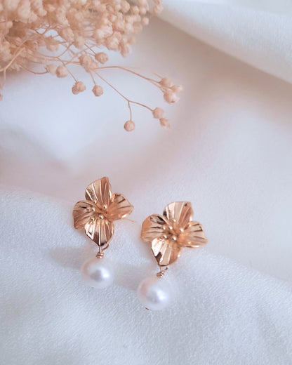 boucles d'oreilles élégantes et pendantes mariage