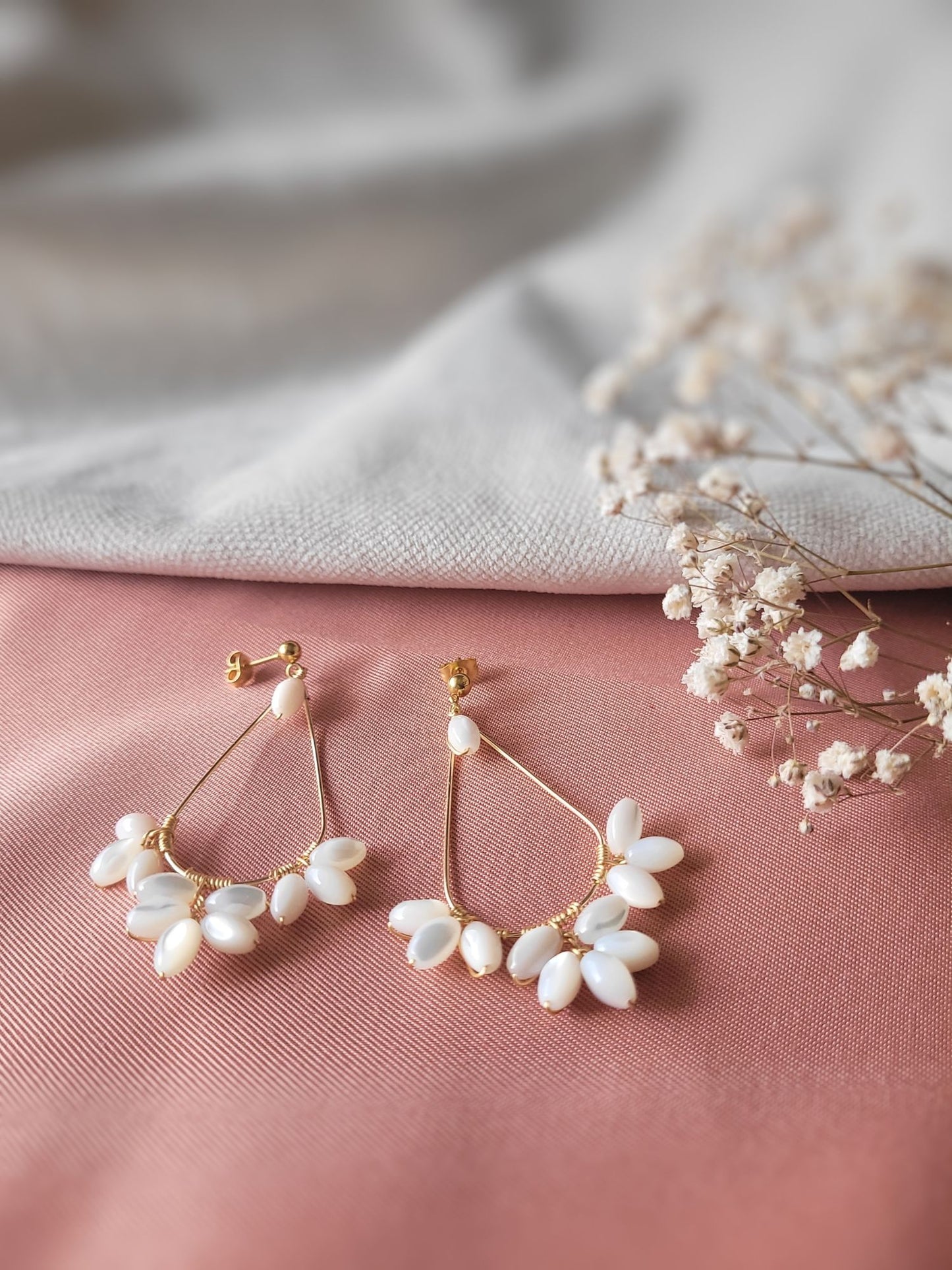 Grandes boucles d'oreilles perles - TANIA