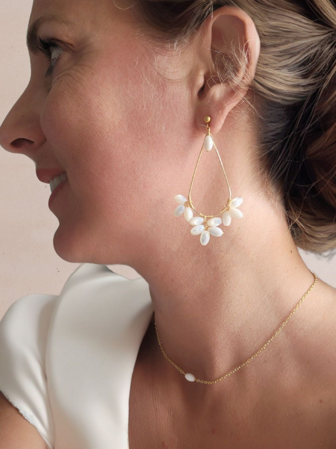 parure bijoux perles ivoire élégantes mariage