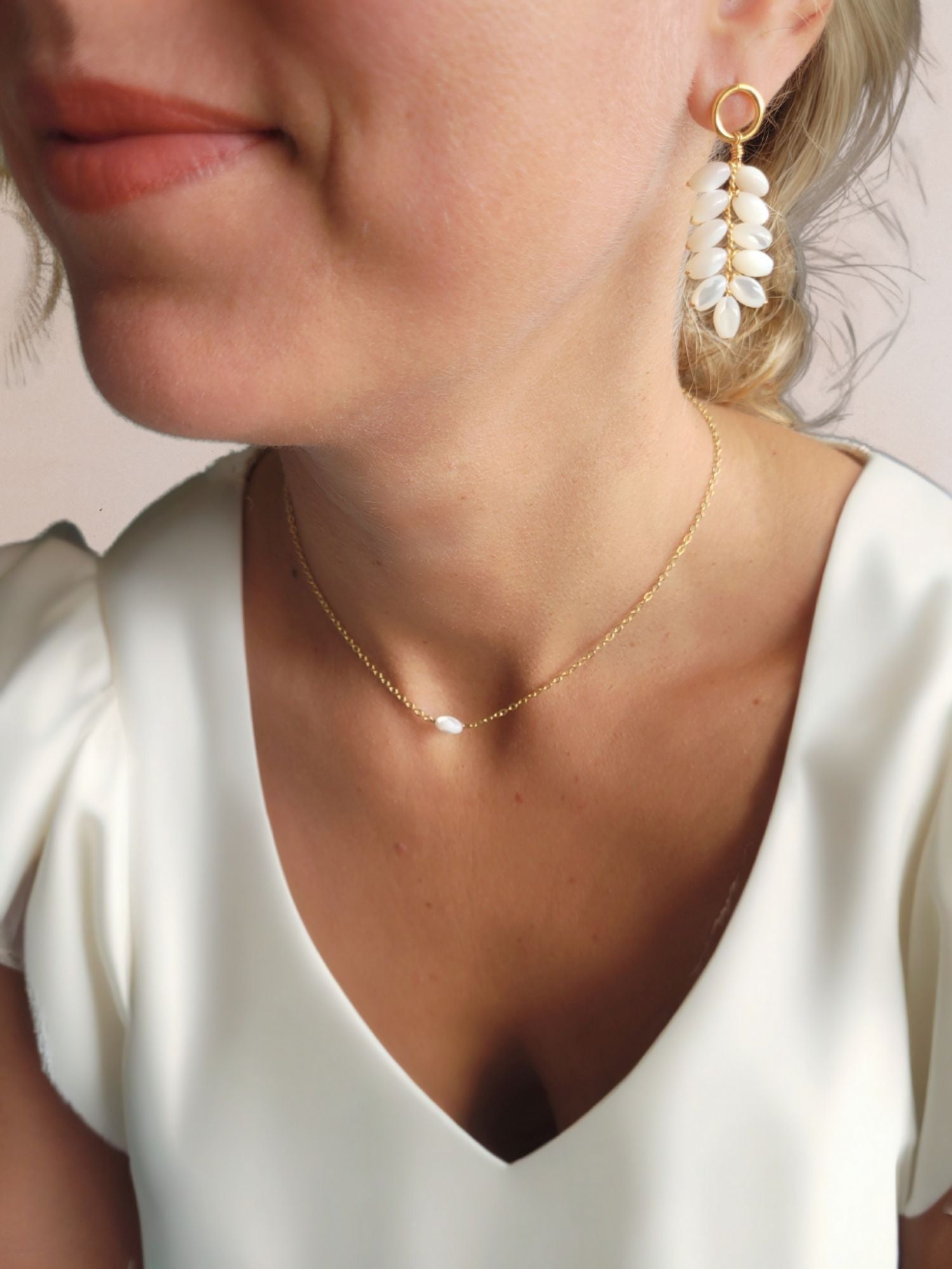 parure bijoux mariée minimaliste et chic
