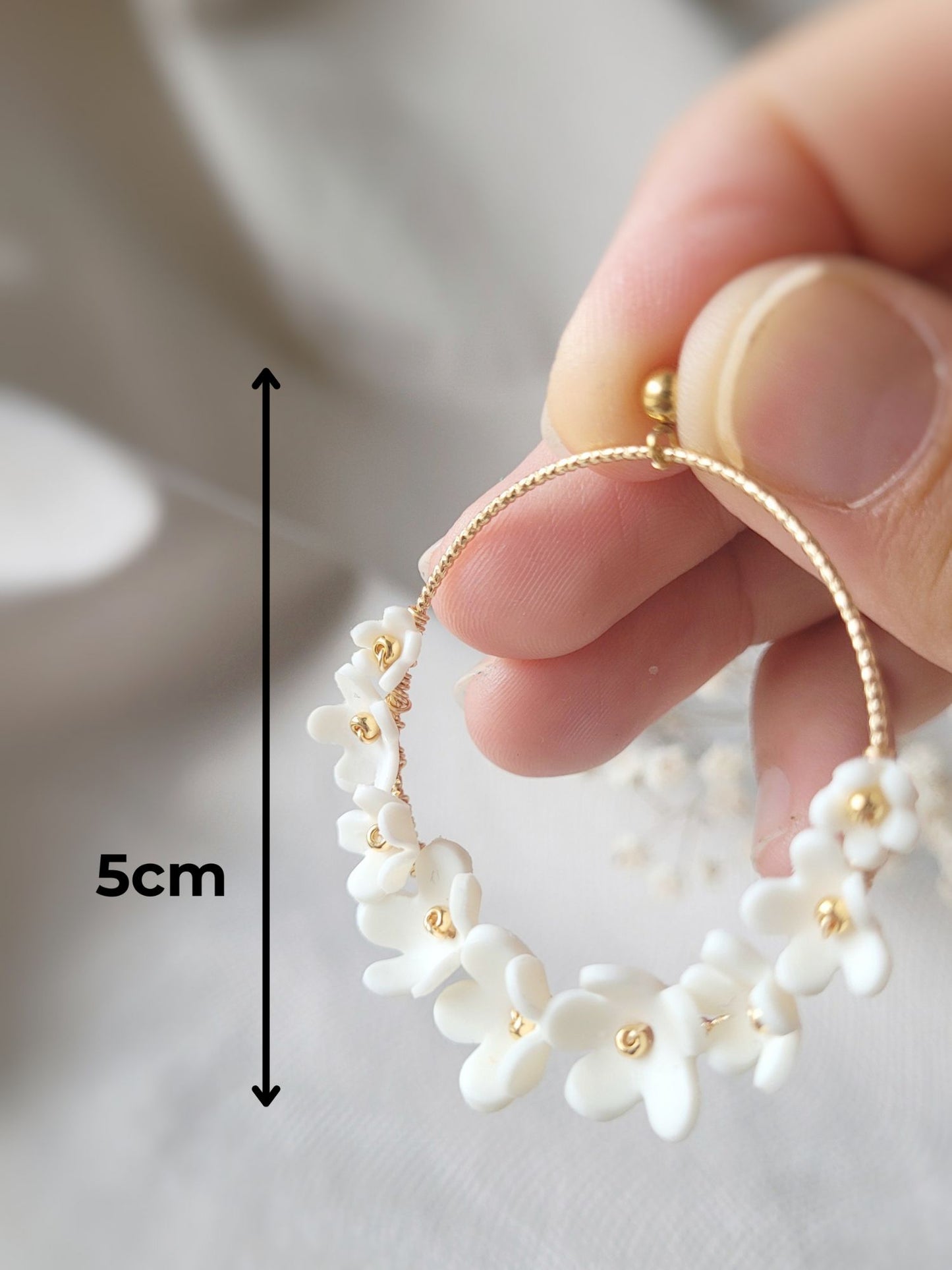 Grandes boucles d'oreilles de mariée de créatreur sur Lyon