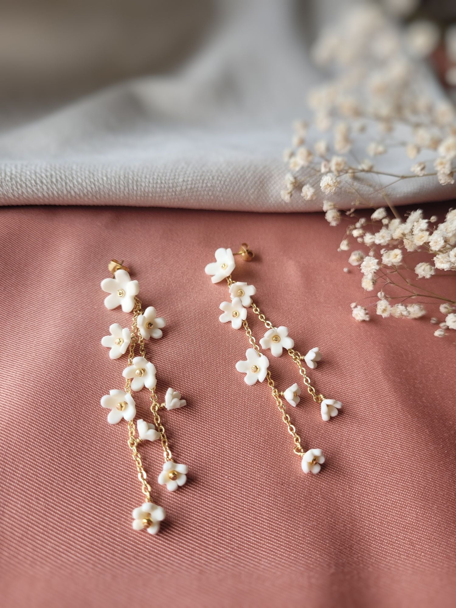 Boucles d'oreilles mariage bohème chic