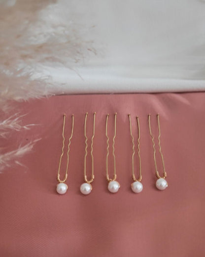 Lot pics à chignon perles mariage - PERLA