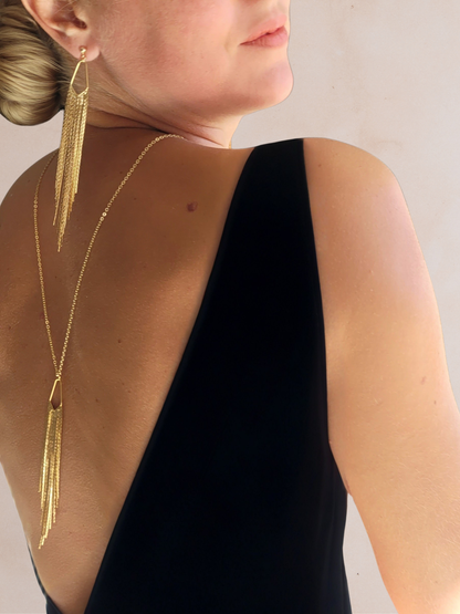 parure de ijoux robe de soirée dos nu élégante