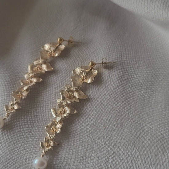 boucles d'oreilles mariage longues et pendantes