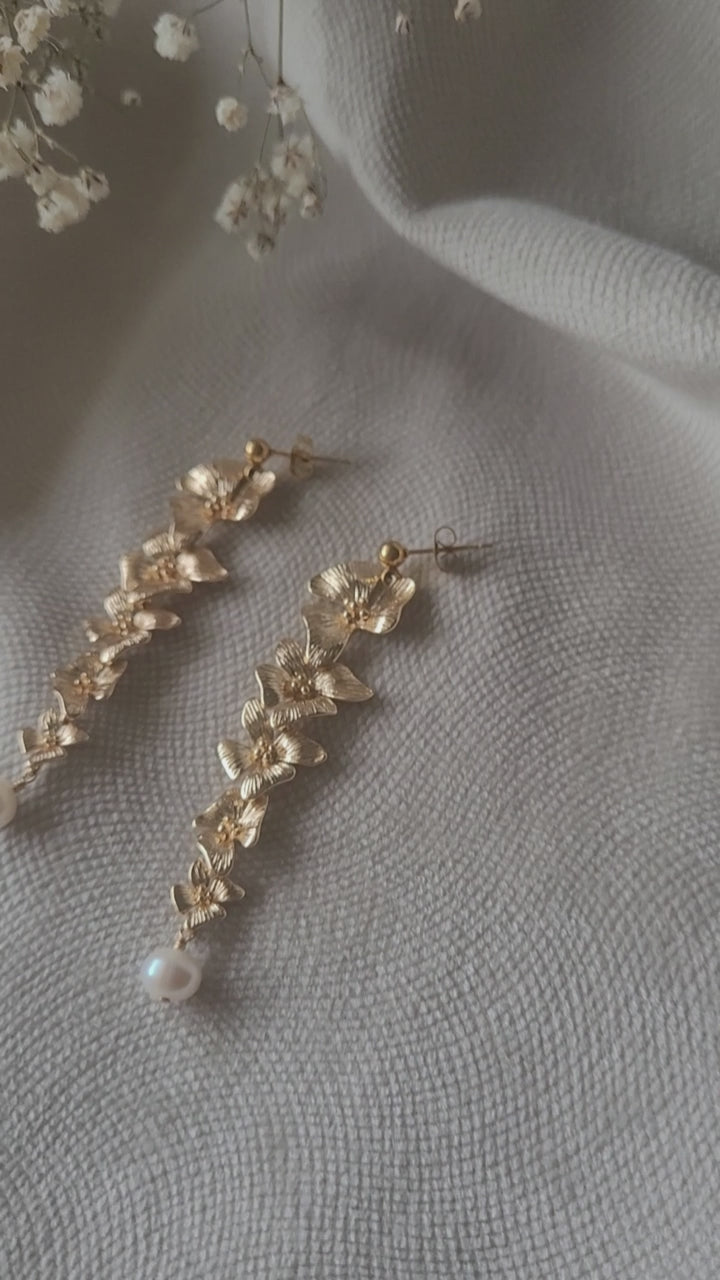 boucles d'oreilles mariage longues et pendantes